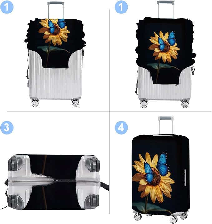Luggage Cover Washable Suitcase Protector Anti-scratch Suitcase cover Fits - Image 4