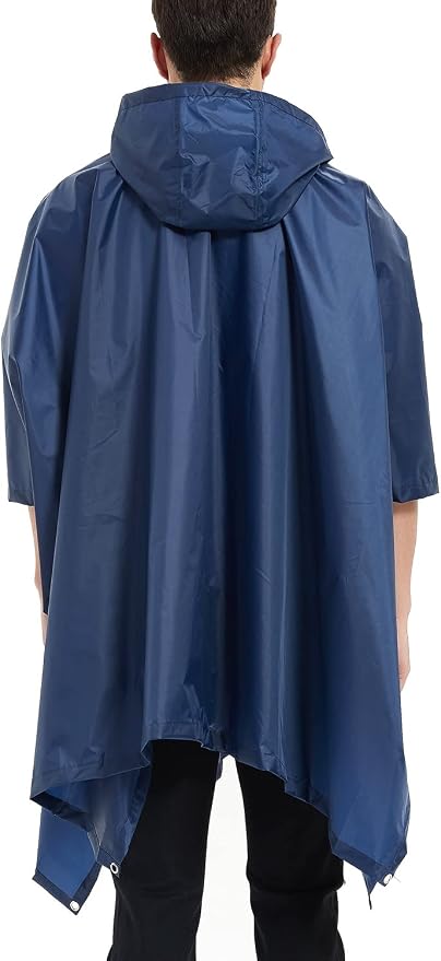 salamra Hooded Rain Poncho Waterproof Raincoat Jacket - Image 7