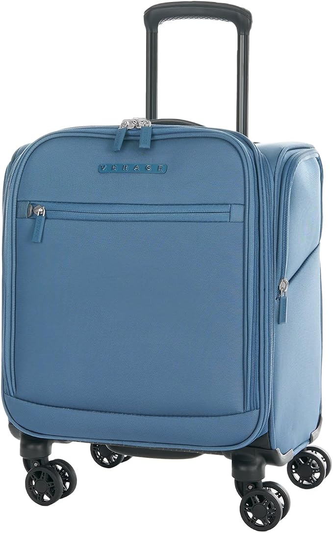 Verage Under Seat Luggage with Wheels, Softside Small Suitcase Spinner Carry On by VERAGE