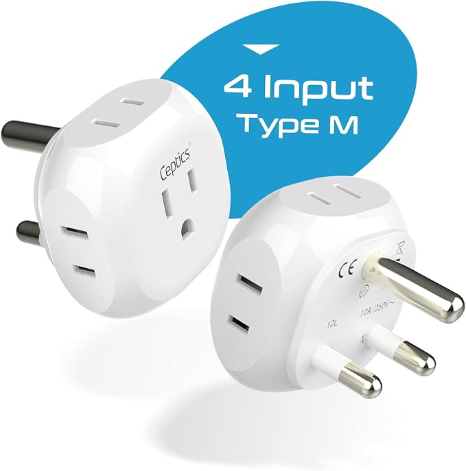 Ceptics South Africa Travel Plug Adapter South Africa Power Adapter Charger 4 - Image 2