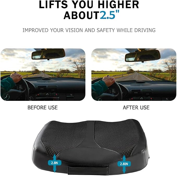 Car Memory Foam Heightening Front Seat Cushion - Image 2