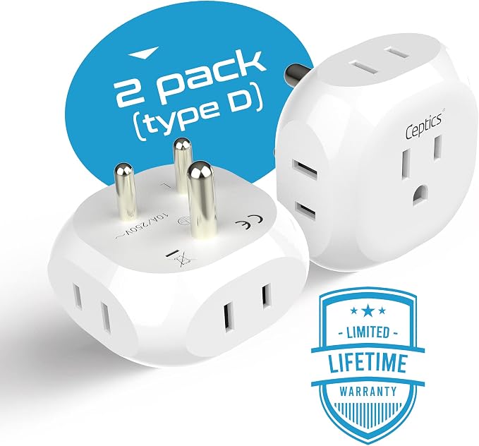 Ceptics India, Pakistan Travel Adapter - Image 3