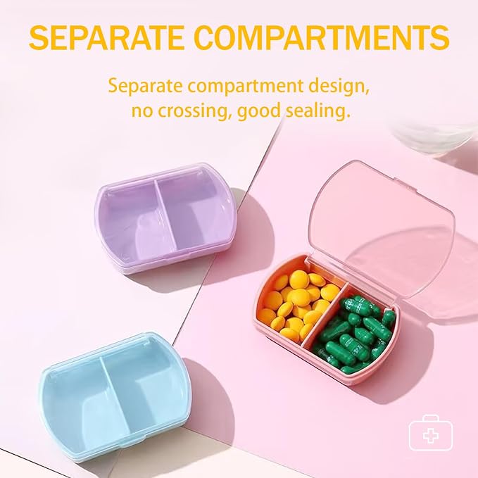 4PCS Small Pill Case Travel Pill Box Cute Pill Organizer - Image 4