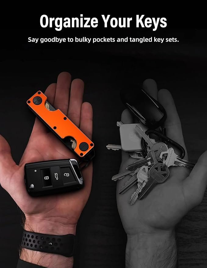 Key Organizer Key Holder Compact Key Case Minimalist Metal Key Chain Key Holder - Image 4