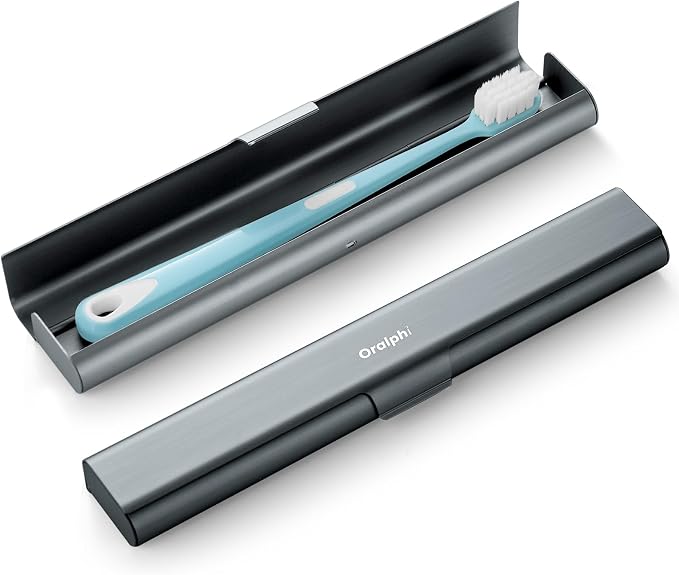 Aluminum Toothbrush Travel Case, Portable Travel Toothbrush Holder, Durable by Oralphi