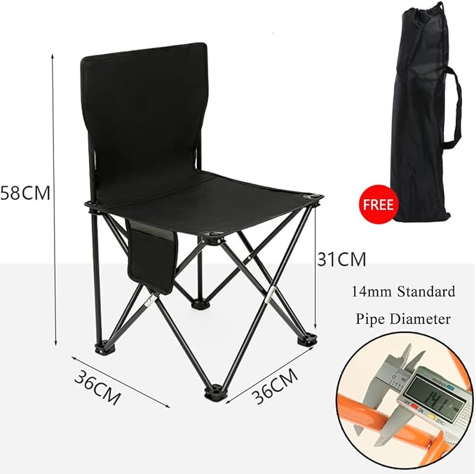 Folding Camping Chair for Small Man, Portable Outdoor Backpacking Chair for - Image 3