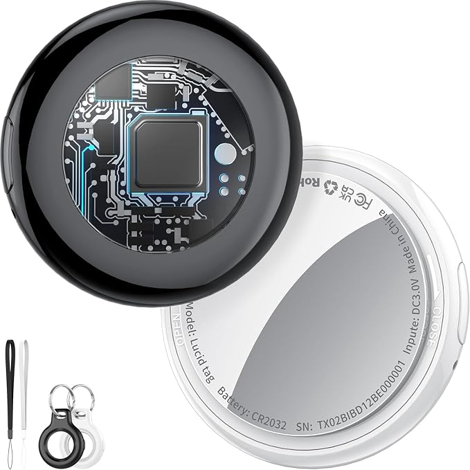 2025 New Air Tracker Tags-2 Pack, Replaceable Battery, Key Finder and Item by Tukio