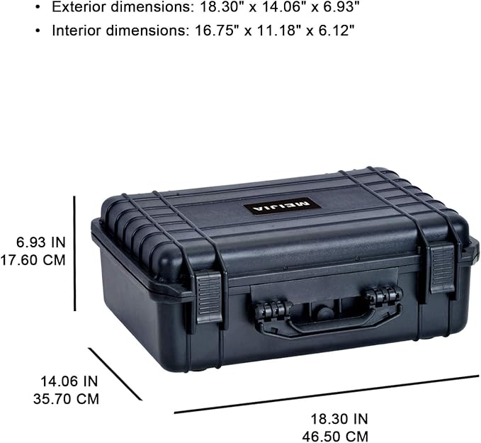 MEIJIA All Weather Portable IP67 Waterproof Protective Case, Hard Camera Case - Image 2