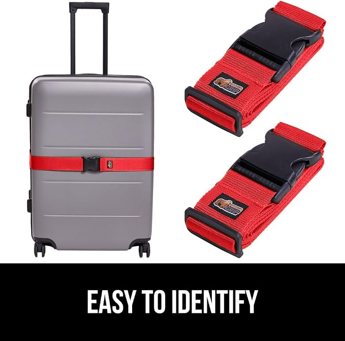 GORILLA GRIP Heavy Duty 8 Pack Adjustable Luggage Straps - Image 4