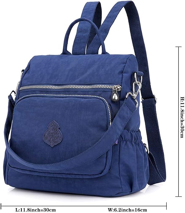 MINTEGRA Women Shoulder Backpack Multi-Pocket Nylon Purse Large Capacity - Image 7