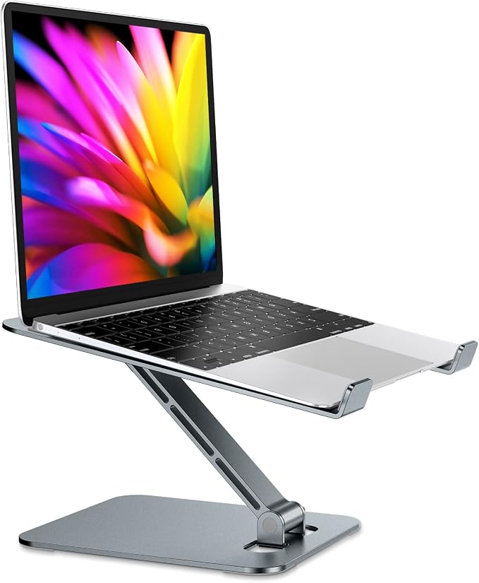 Foldable Laptop Stand, Height Adjustable Ergonomic Computer Stand by RIWUCT
