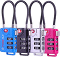 TSA Approved Cable Luggage Locks, Re-settable Combination by Forge