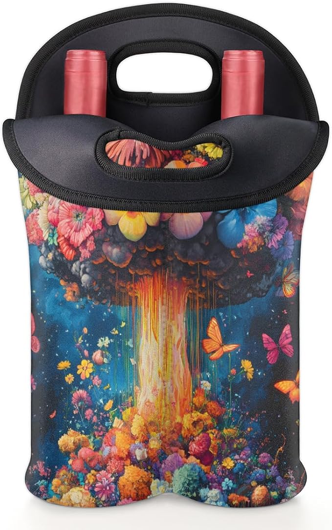 Neoprene Wine Tote, Bottle Carrier Gag Insulating Neoprene Thicker, Insulated - Image 5