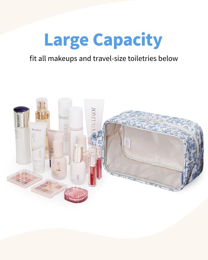 Narwey Clear Toiletry Bags for Traveling Women Men, Make Up Organizer, Skincare - Image 2