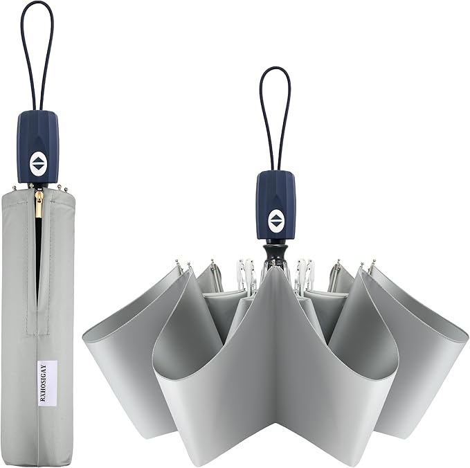 Color Glue Coating Sun Umbrella UV Protection Compact Folding Windproof by RXHOSIGAY