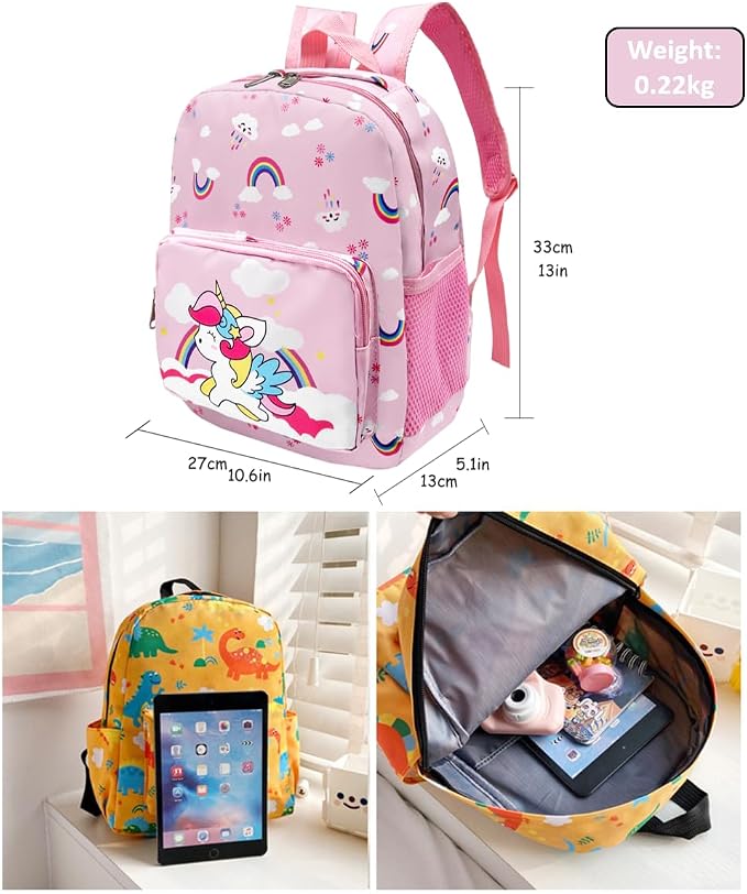 POWOFUN13 inch Kids Toddler Preschool Travel Backpack Cute Cartoon Backpack - Image 4