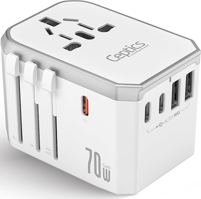 Ceptics 6 in 1 Universal Travel Adapter by Ceptics