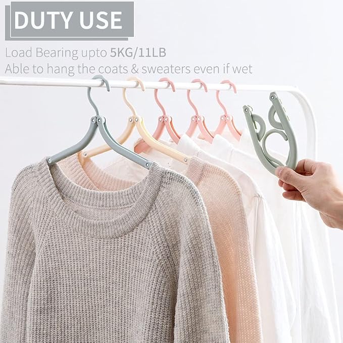 20 Pcs Foldable Travel Hangers - Image 8