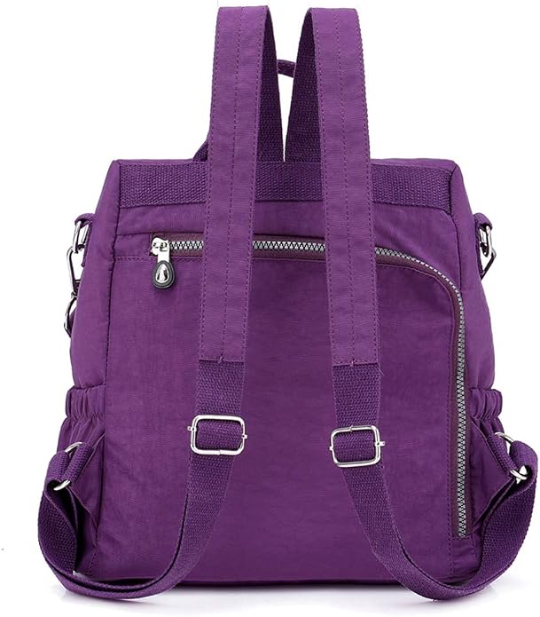 MINTEGRA Women Shoulder Backpack Multi-Pocket Nylon Purse Large Capacity - Image 4