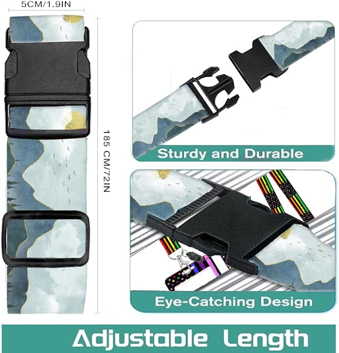 Luggage Straps for Suitcases Travel Belt Accessories, Cute Suitcase Strap - Image 2