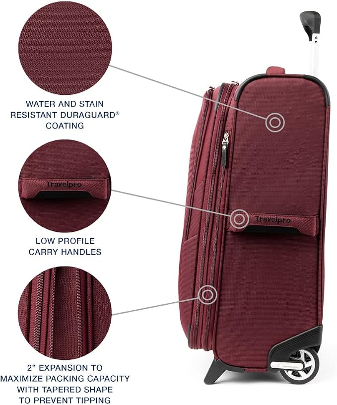 Travelpro Maxlite 5 Softside Expandable Upright 2 Wheel Carry on Luggage - Image 5