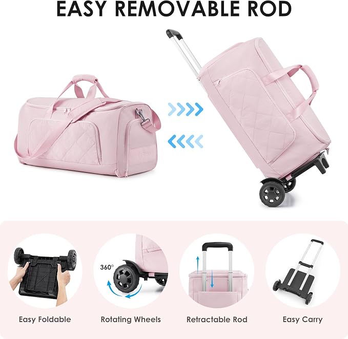 Rolling Garment Bag for Travel, Duffle Garment Bag - Image 3
