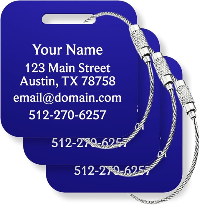 Custom Metal Luggage Tags by Legit3D