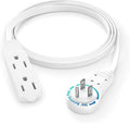 Maximm Cable 3 Ft 360° Rotating Flat Plug Extension Cord/Wire, 16 AWG Multi 3 by MaximmCable