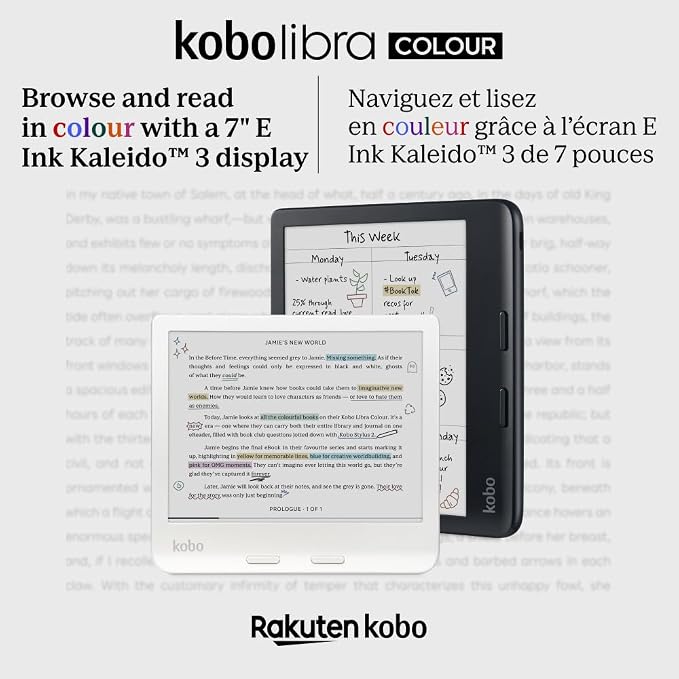 Kobo Libra Colour | eReader | 7” Glare-Free Colour E Ink Kaleido™ 3 Display | - Image 2