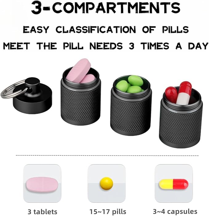 Waterproof Keychain Pill Holder - Image 2
