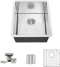 TORVA 13 x 15 Inch Undermount Kitchen Sink, Premium 304 Stainless Steel Bar Sink by TORVA