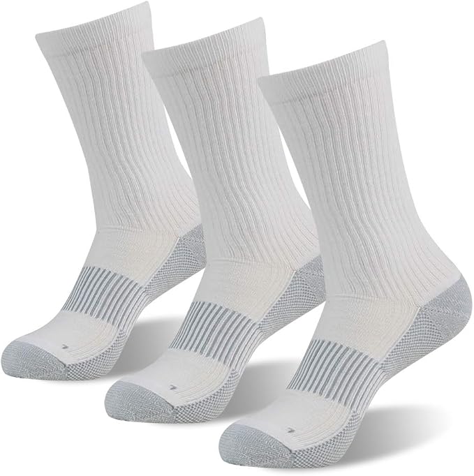 FOOTPLUS Hiking Copper Compression Socks, Unisex Cushioned Sole Arch Support by FOOTPLUS