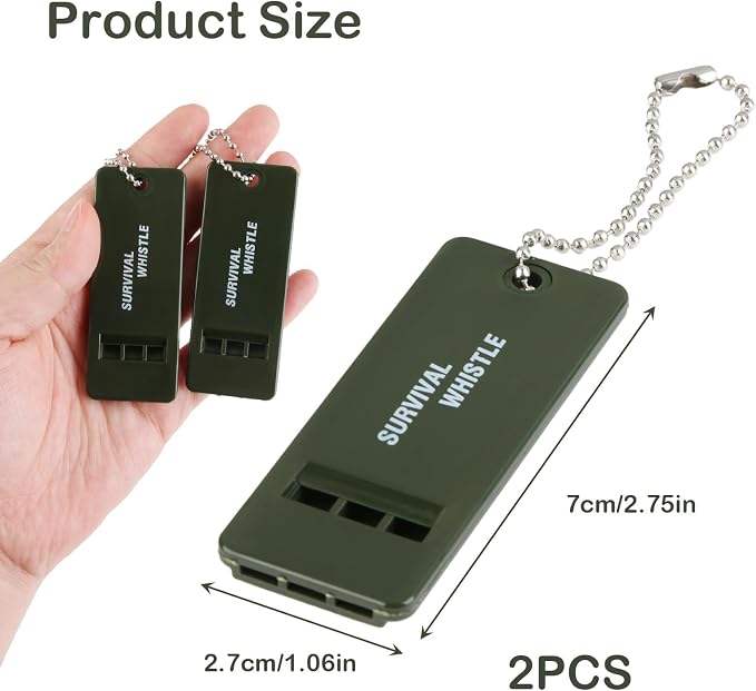 120 dB Emergency Whistles for Teachers, Flat Self Defense Safety Whistle - Image 3