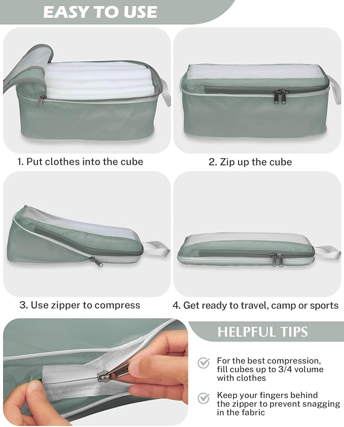 Gonex 8 Set Compression Packing Cubes - Image 4
