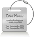（2-Pack） Stainless Steel Custom Luggage Tags by Unknown