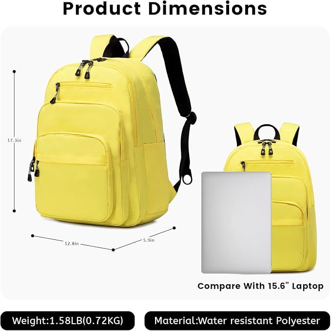 Lanola Basic Multi-Pocket Multipurpose Backpack Classical Water Resistant - Image 2