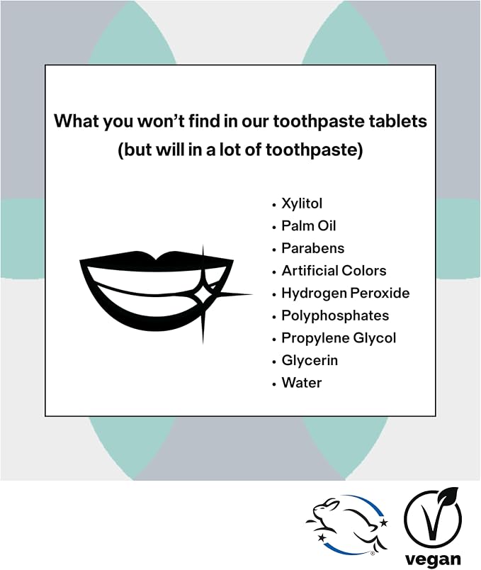 Unpaste Toothpaste Tablets, New Formula, Fluoride Mint, Xylitol Free, Plastic - Image 8