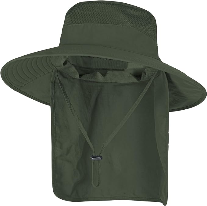 Sun Hats for Men Women Fishing Hat UPF 50+ Breathable Wide Brim Bucket Hats by ZOORON