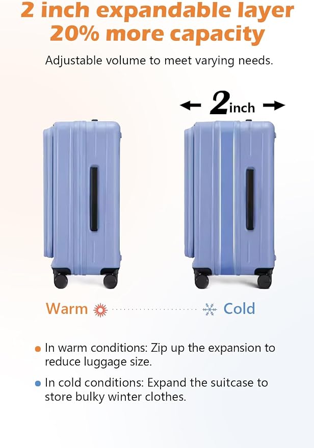HotWay 26 Inch Expandable Checked Luggage - Image 3
