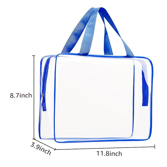 2Pcs Crystal Clear PVC Travel Toiletry Bag Kit - Image 2