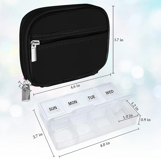 Serfeymi Weekly Travel Pill Organizer Pill Case - Image 2