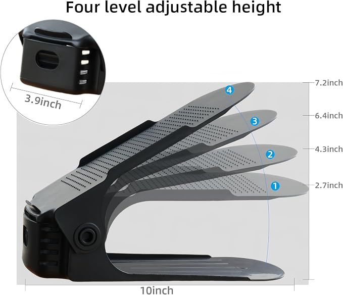 Shoe Slots Organizer, 50% Space-Saving Storage Rack Holder - Image 4
