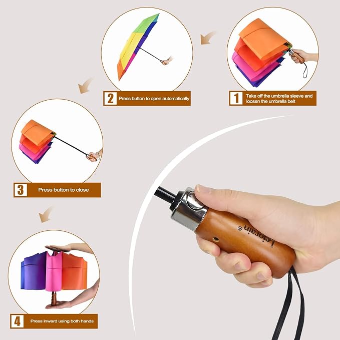 Lejorain Large Folding Golf Umbrella - Image 3