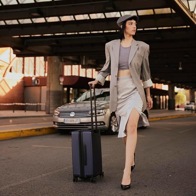 LEVEL8 Elegance Carry-on Suitcase, 20 Inch Carry on Luggage, Hardside Large - Image 2
