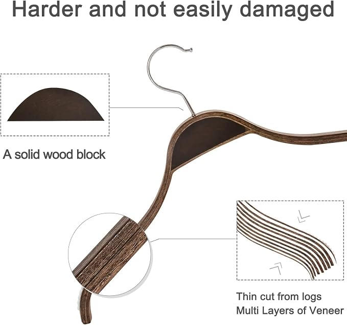TOPIA HANGER Slim Wooden Hangers - Image 5