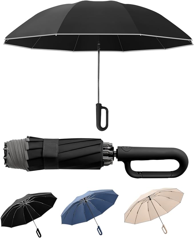 Portable Travel Umbrella, and windproof, reverse folding umbrella by Unknown