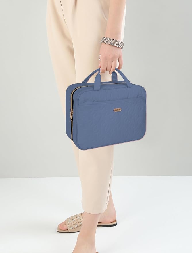 Blue Toiletry Bag, Makeup Organizer, Travel Bag - Image 4
