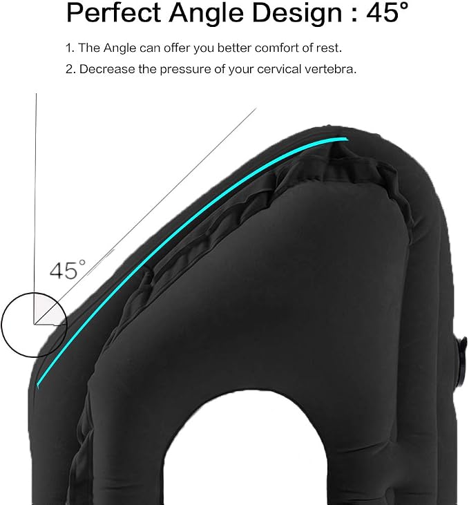 Inflatable Travel Pillow for Airplane, Neck Air Pillow for Sleeping to Avoid - Image 2