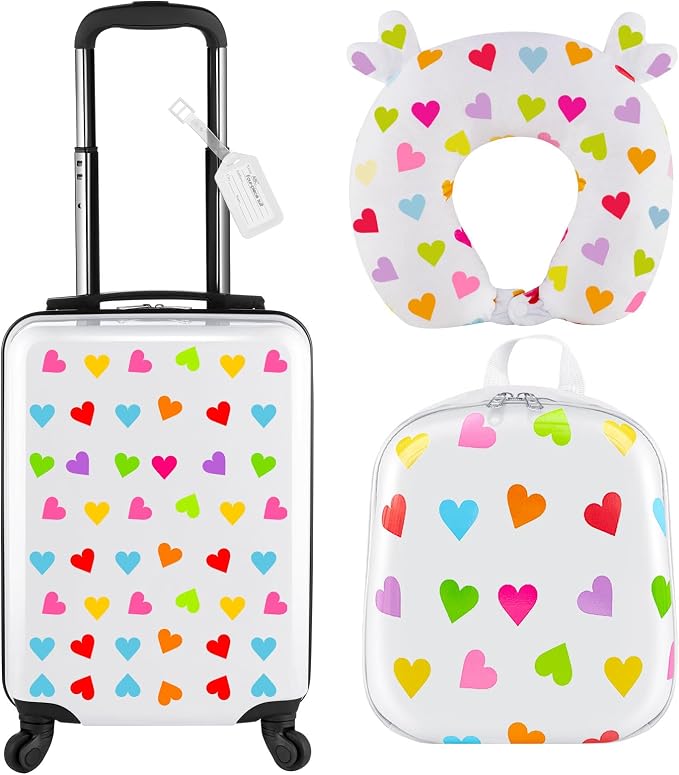 Sanwuta 4 Pcs Kids Luggage Set Kids Backpack Travel Rolling Suitcase by Sanwuta