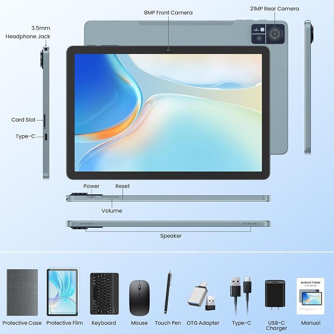 11 Inch Tablet, Android 14 Tablet - Image 8